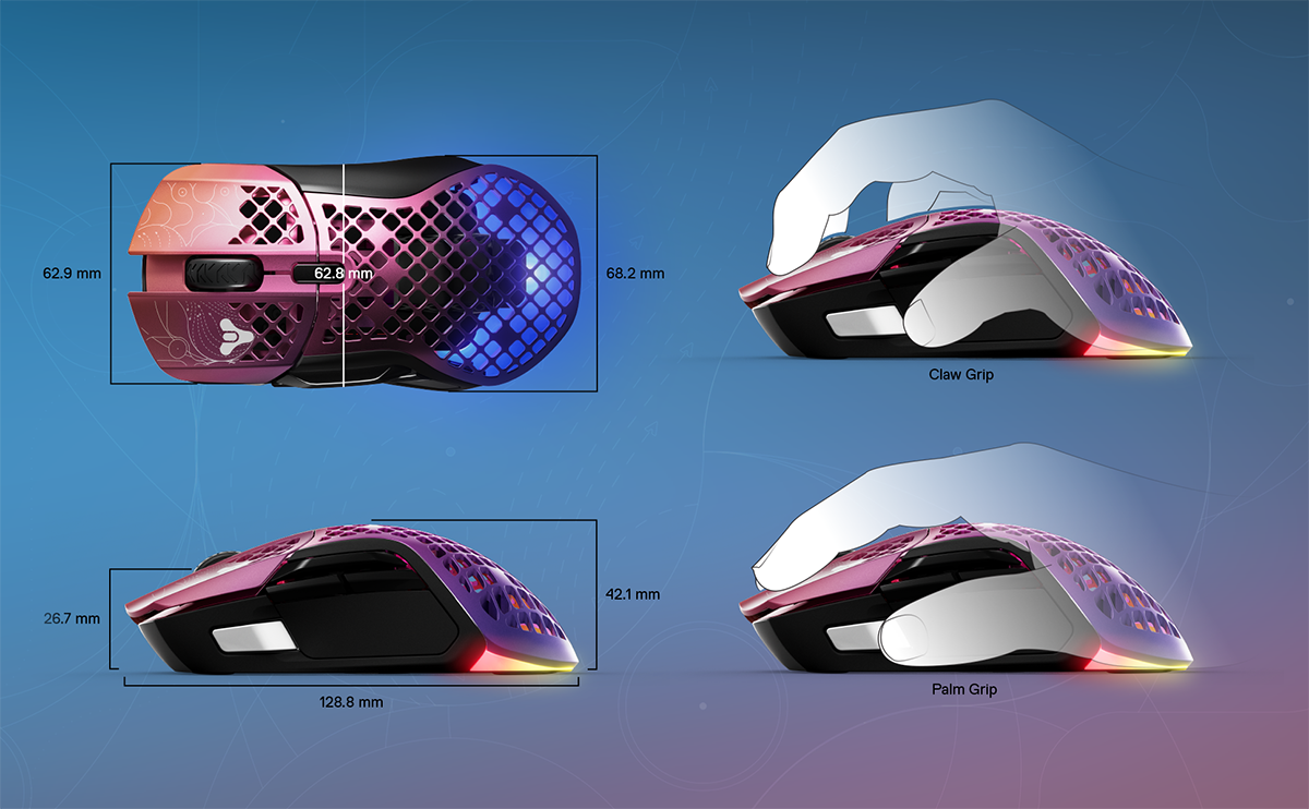 Геймърска мишка SteelSeries Aerox 5 Wireless Destiny 2 Wireless
