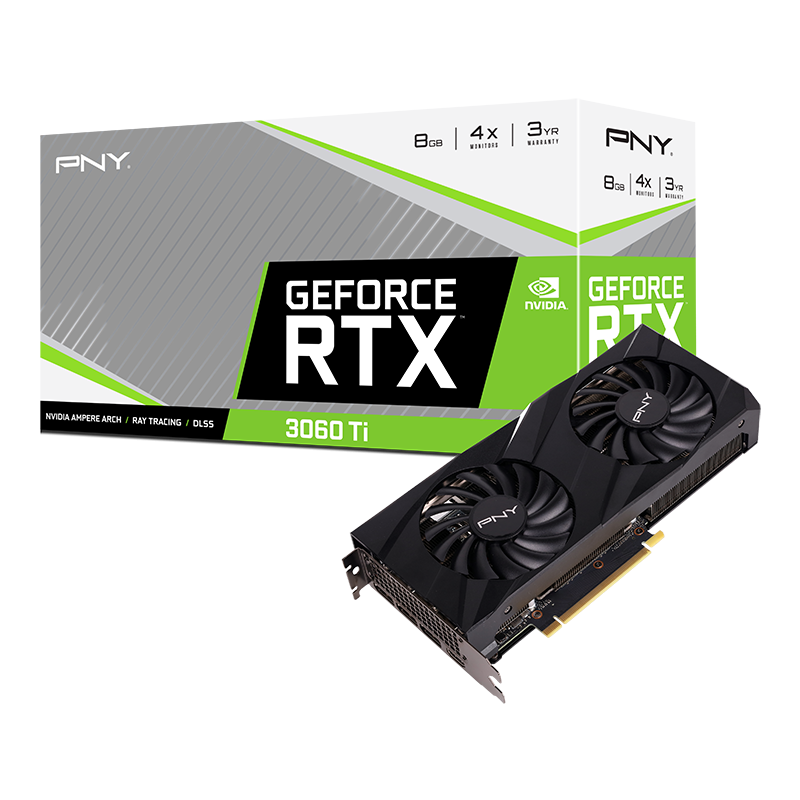 Видео карта PNY GeForce RTX 3060 Ti VERTO DUAL FAN 8GB GDDR6