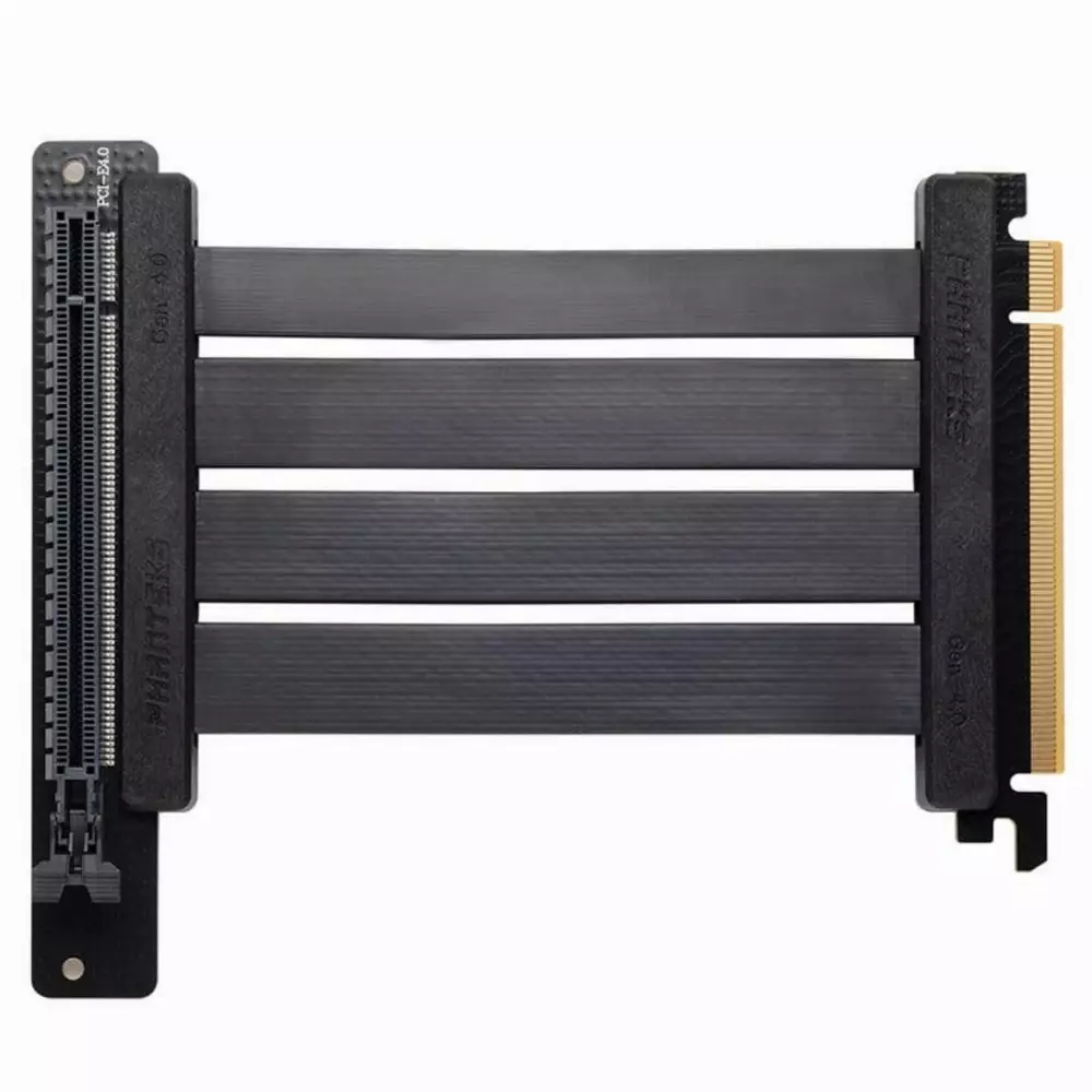 Кабел за вертикален монтаж за видео карта Phanteks Riser Cable 150mm, 90 градуса PCI-E x16 4.0