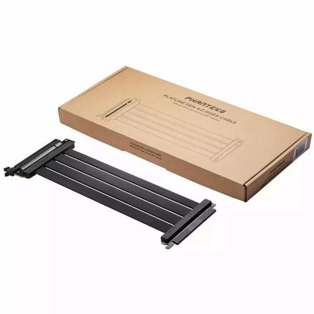 Кабел за вертикален монтаж за видео карта Phanteks Riser Cable 300mm PCI-E x16 4.0