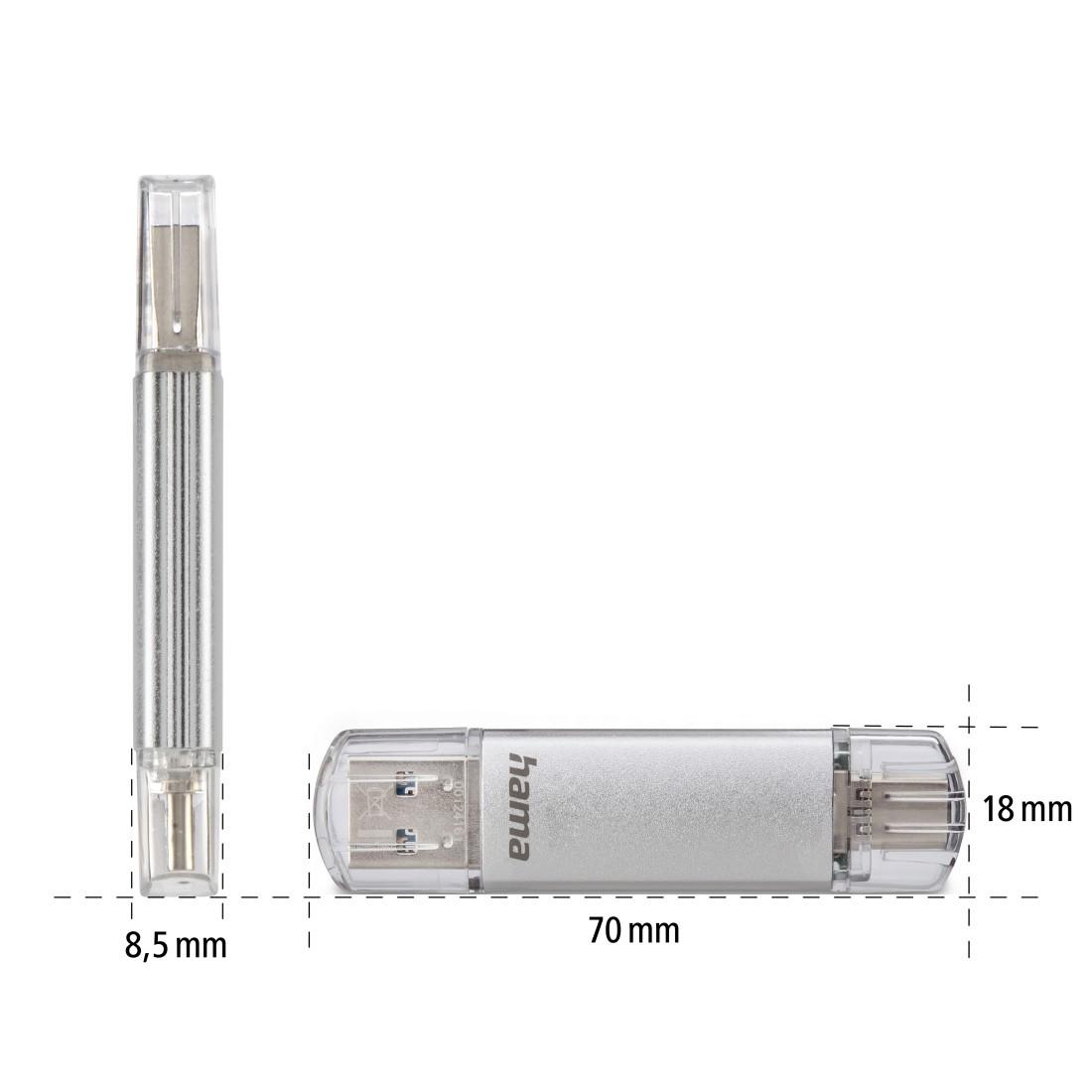 HAMA Флаш памет "C-Laeta" Тип USB-C 128 GB USB 3.1/USB 3.0, 40Mb/s,