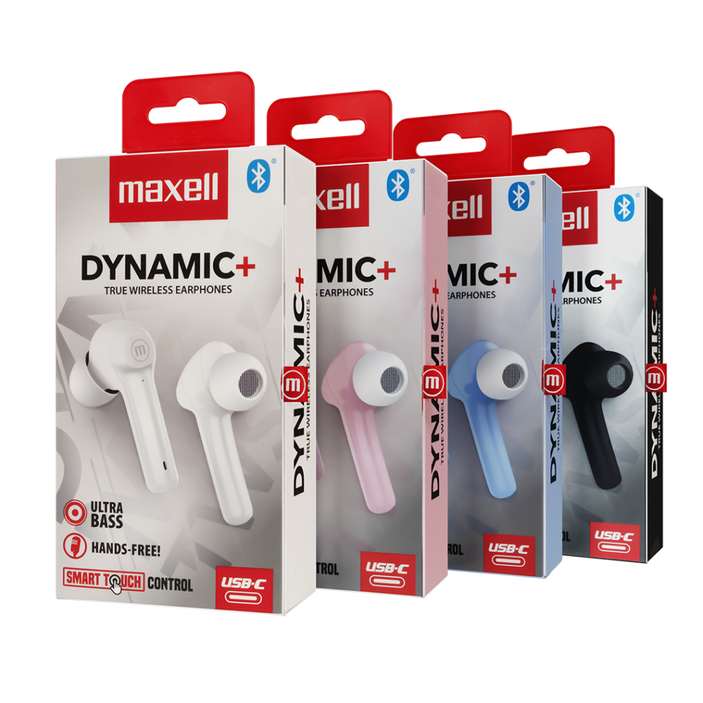 Bluetooth ακουστικά-σφήνες με θήκη φόρτισης MAXELL Dynamic, True Wireless, μαύρο