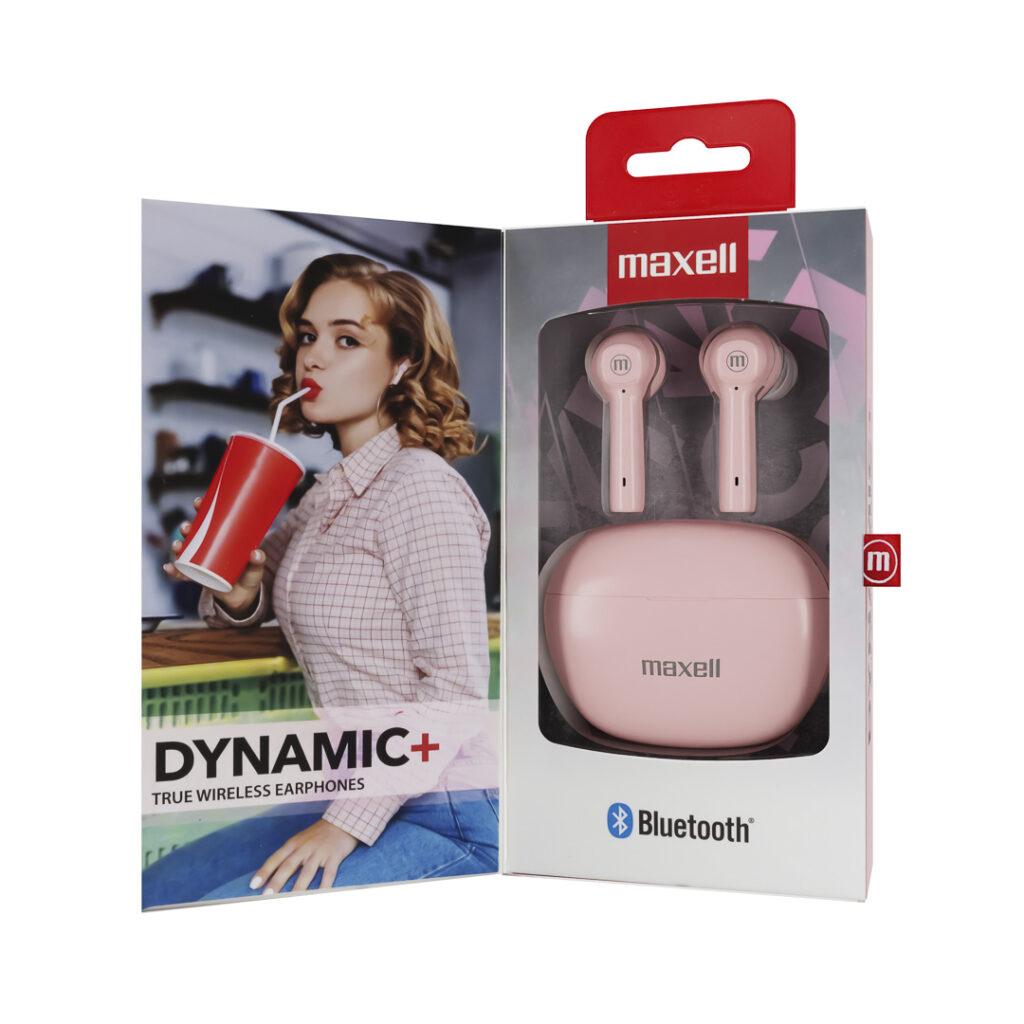 Блутут слушалки-тапи с докинг кутийка MAXELL Dynamic, True Wireless, розов