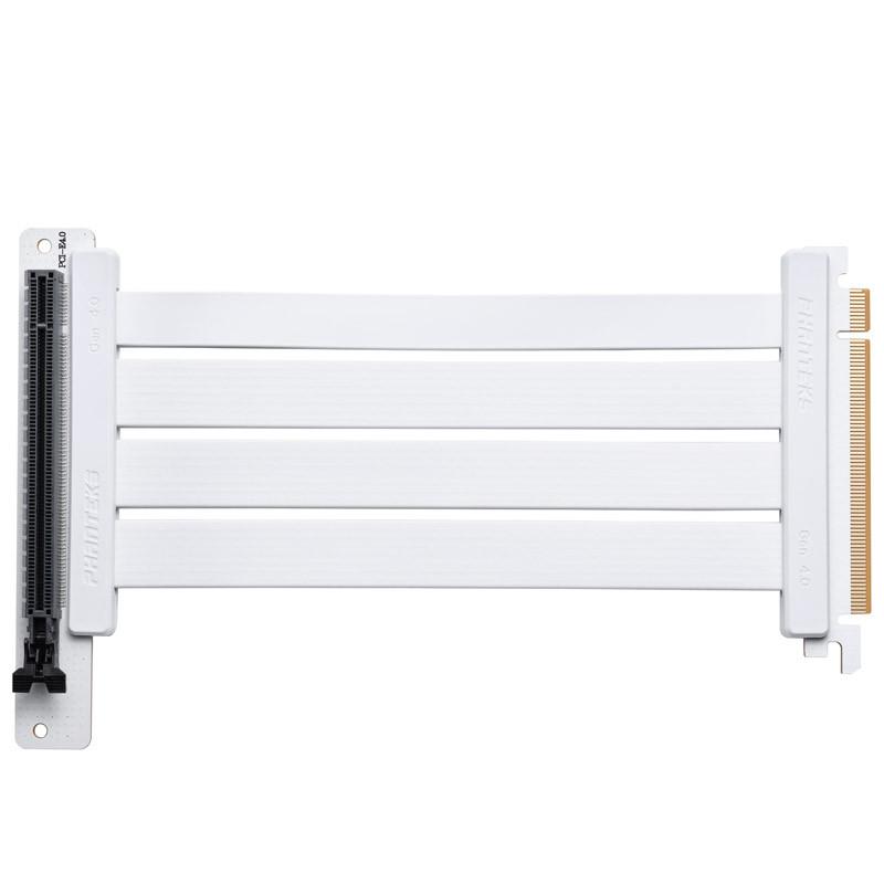Кабел за вертикален монтаж за видео карта Phanteks Riser Cable 220mm, 90 градуса PCI-E x16 4.0, Бял