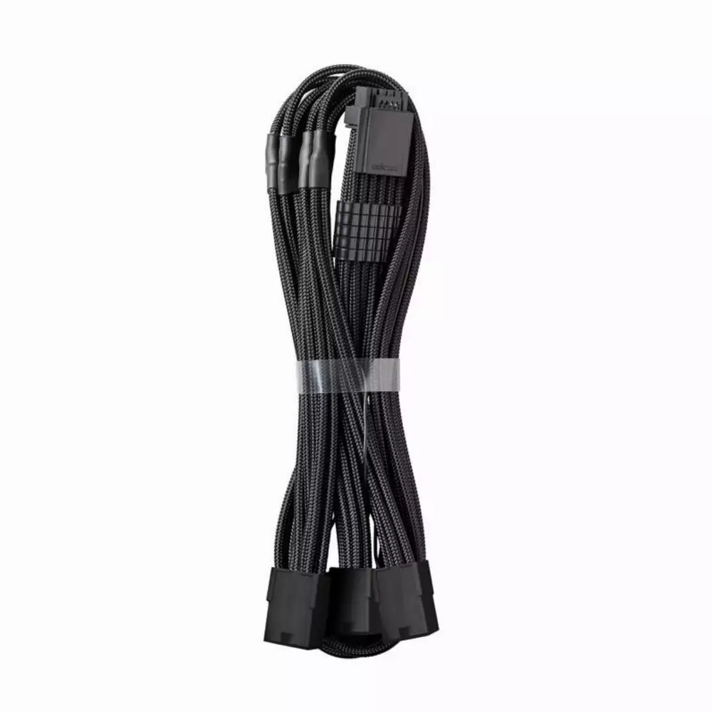 Оплетен кабел CableMod PRO ModMesh 12VHPWR към 3x8Pin PCIe кабел - 45cm Black