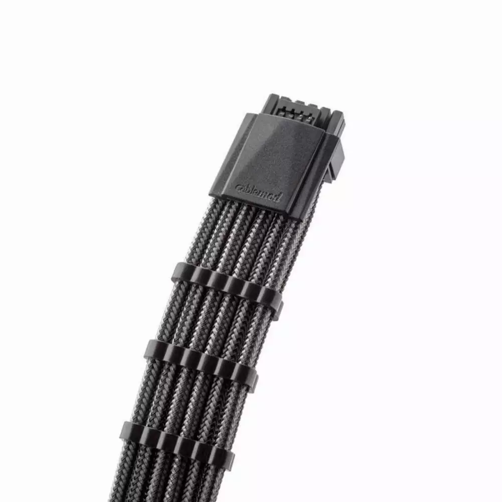 Оплетен кабел CableMod PRO ModMesh 12VHPWR към 3x8Pin PCIe кабел - 45cm Carbon