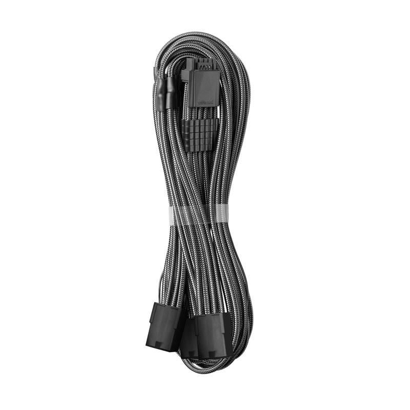Оплетен кабел CableMod PRO ModMesh 12VHPWR към 3x8Pin PCIe кабел - 45cm Carbon