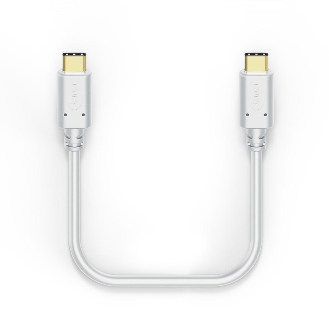 HAMA Кабель для зарядки, USB-C - USB-C, 1,5 м, белый
