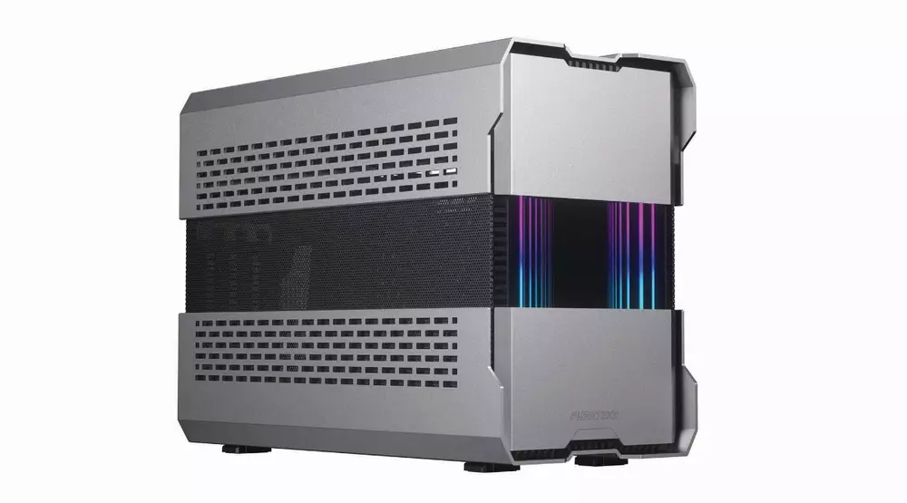 Кутия Phanteks Evolv Shift XT TG ARGB ITX-Tower Galaxy Silver