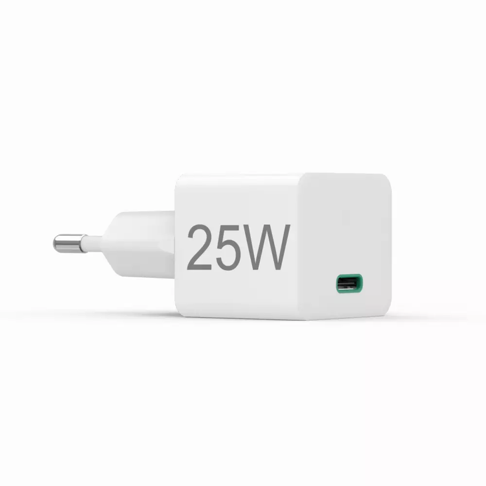 HAMA Бързо мини зарядно 220V, USB-C, PD/Qualcomm, 25W, бял