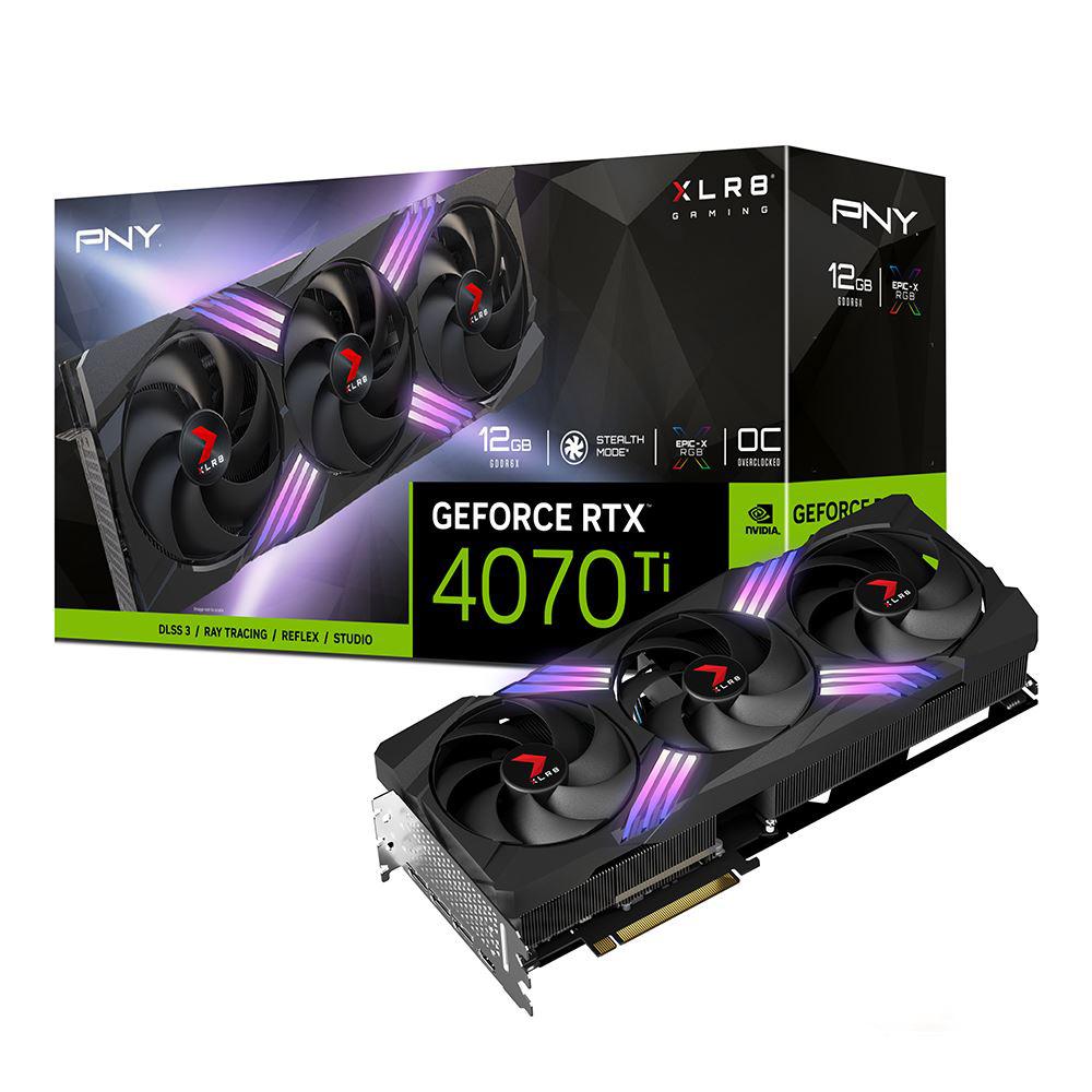 Видео карта PNY GeForce RTX 4070 Ti 12GB XLR8 Gaming Verto Triple Fan RGB OC 12GB