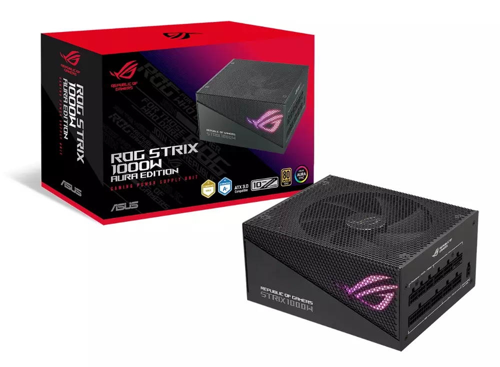 Захранване ASUS ROG Strix 1000W 80 Plus Gold Aura Edition ATX 3.0 PCIe 5.0 Ready