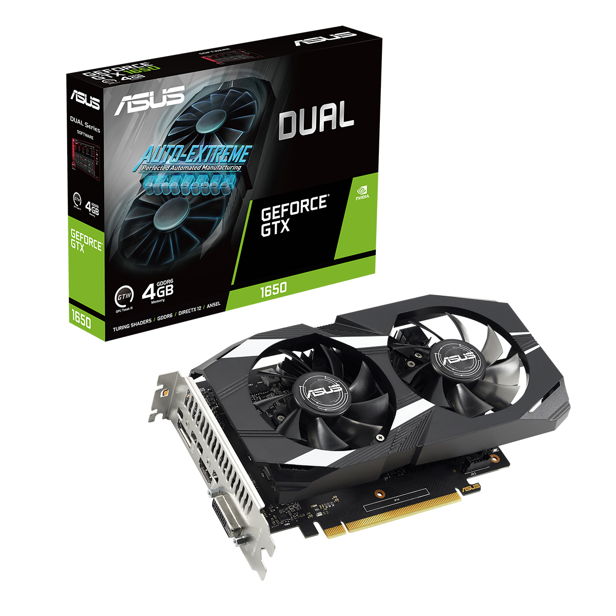 Видео карта ASUS Dual GeForce GTX 1650 V2 OC 4GB GDDR6 - 90YV0GX8-M0NA00
