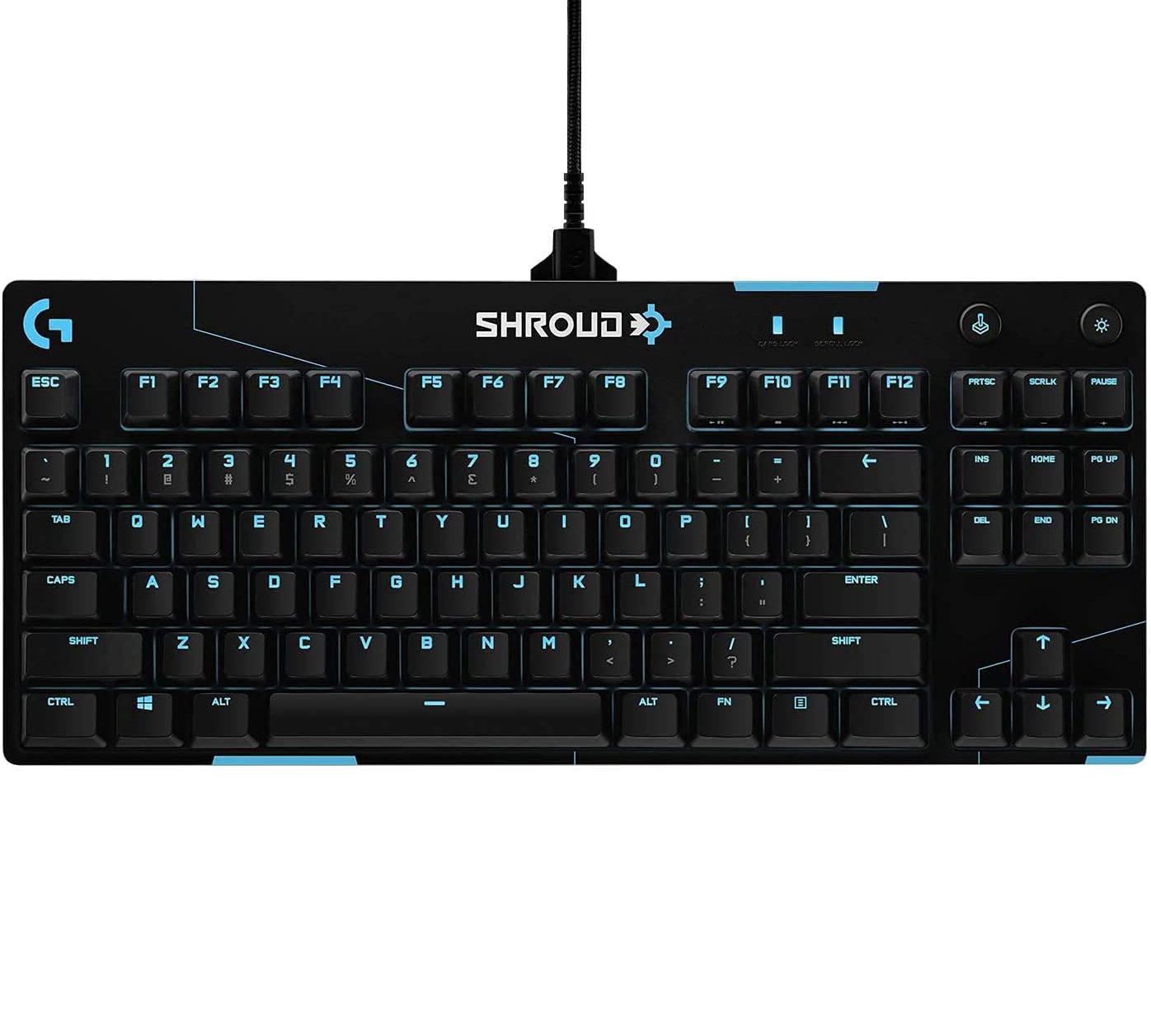 Геймърска механична клавиатура Logitech G Pro X Shroud Edition GX Red Switches - 920-009849