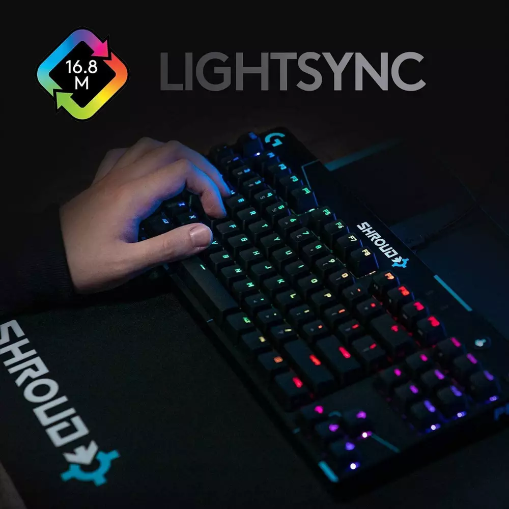 Геймърска механична клавиатура Logitech G Pro X Shroud Edition GX Red Switches - 920-009849