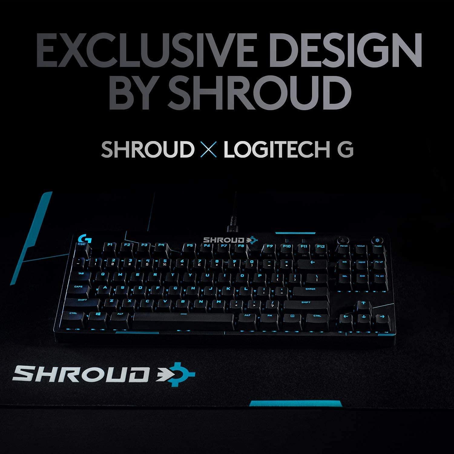 Геймърска механична клавиатура Logitech G Pro X Shroud Edition GX Red Switches - 920-009849