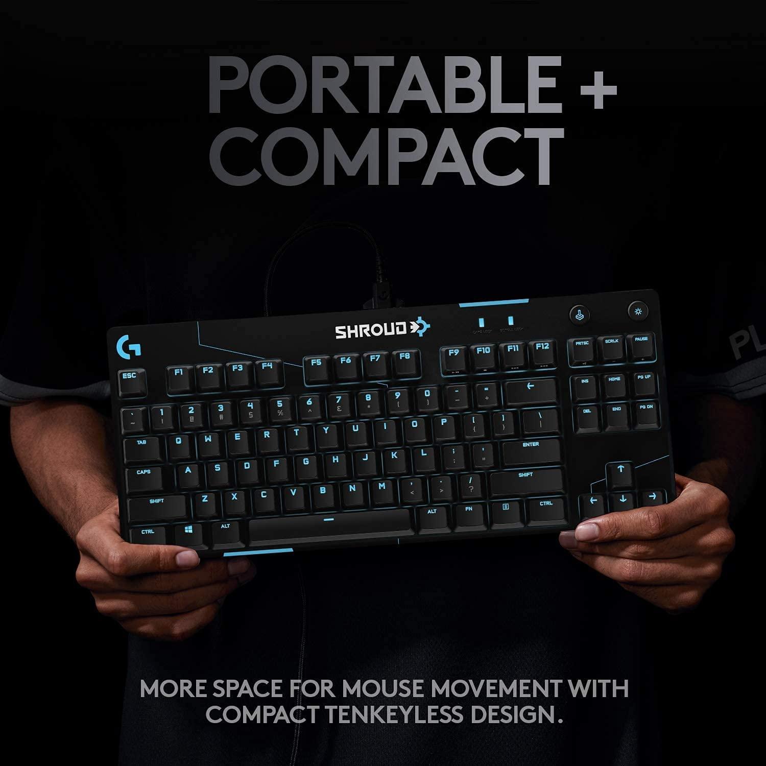 Геймърска механична клавиатура Logitech G Pro X Shroud Edition GX Red Switches - 920-009849