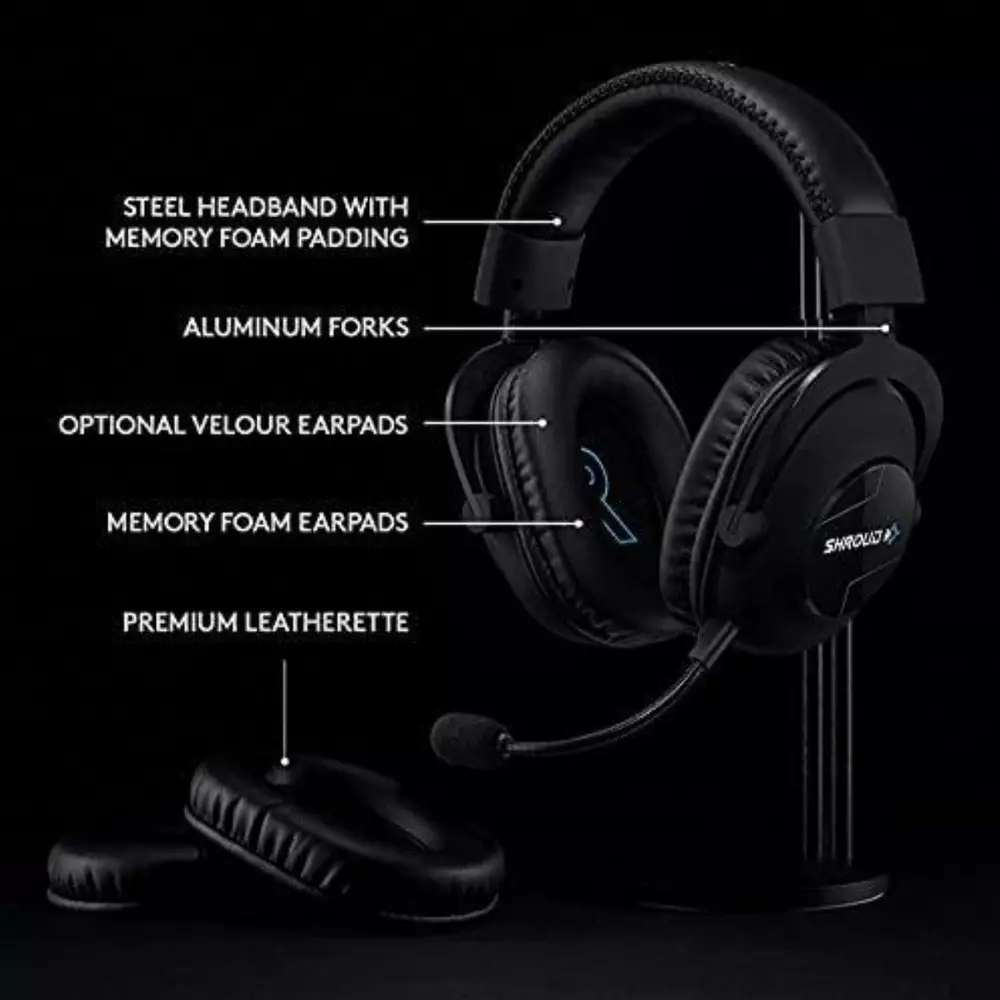 Геймърски слушалки Logitech PRO X Shroud Edition - 981-000957