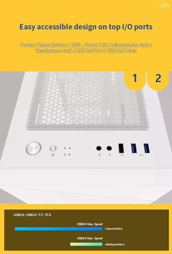 Кутия Zalman Z1 Iceberg White Gaming Case mATX 