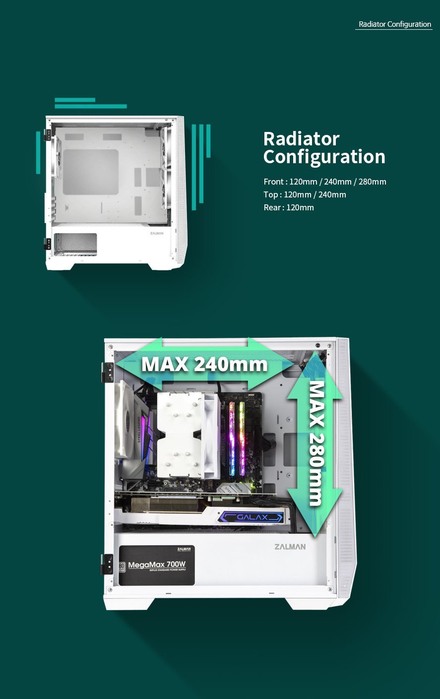 Кутия Zalman Z1 Iceberg White Gaming Case mATX 