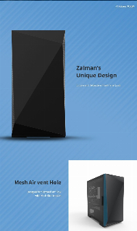 Кутия Zalman Z1 Iceberg Black Gaming Case mATX