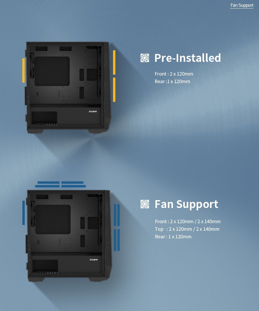 Кутия Zalman Z1 Iceberg Black Gaming Case mATX