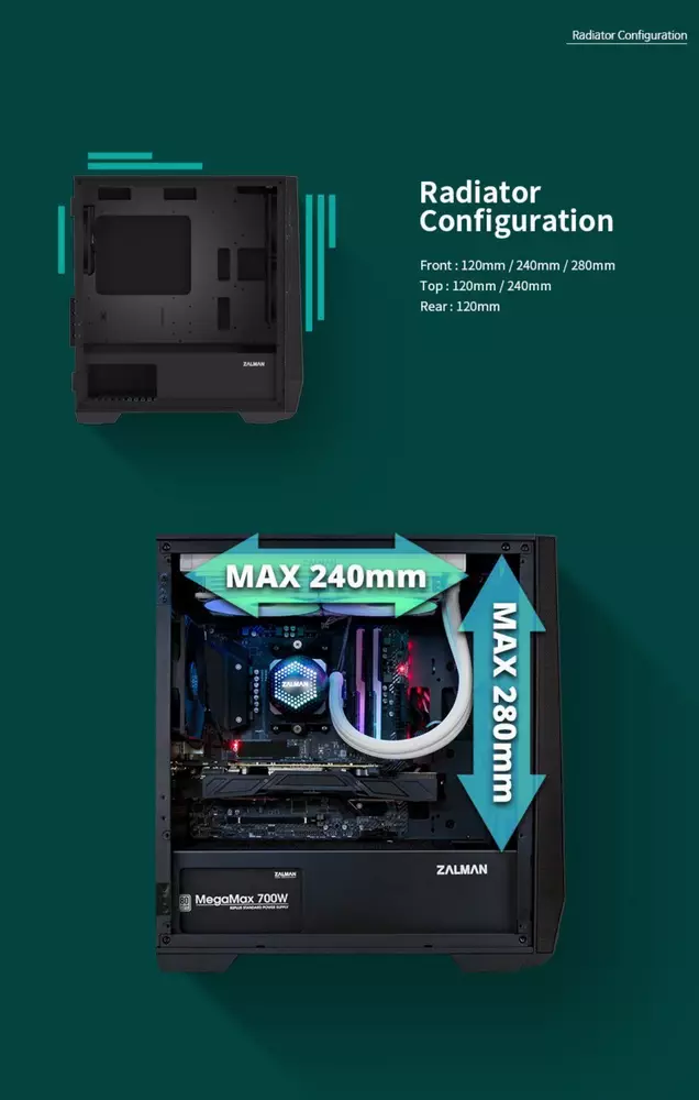 Кутия Zalman Z1 Iceberg Black Gaming Case mATX
