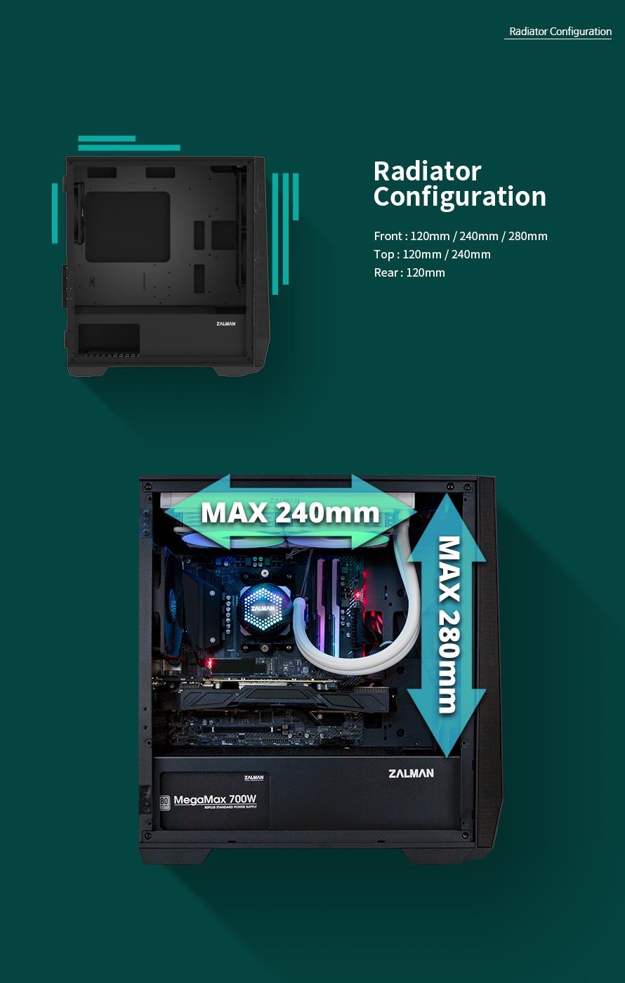 Кутия Zalman Z1 Iceberg Black Gaming Case mATX