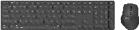 Комплект клавиатура и мишка RAPOO 9800M, Multi mode, Bluetooth, 2.4Ghz, Безжичен, Черен