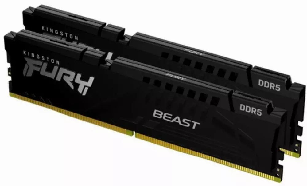 Памет Kingston Fury Beast Black 16GB (2x8GB) DDR5 6000MHz CL40 - KF560C40BBK2-16