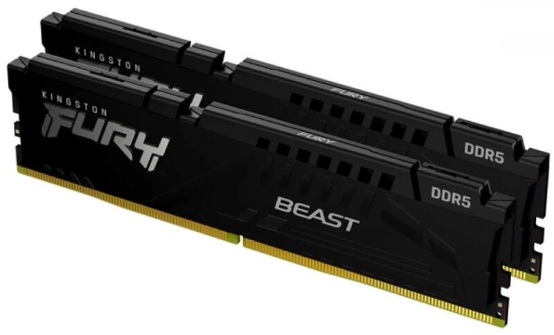 Памет Kingston Fury Beast Black 16GB (2x8GB) DDR5 6000MHz CL40 - KF560C40BBK2-16