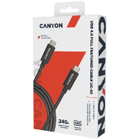 Кабел CANYON UC-42, CNS-USBC42B USB4 TYPE-C to TYPE-C, 20G 2m 5A 