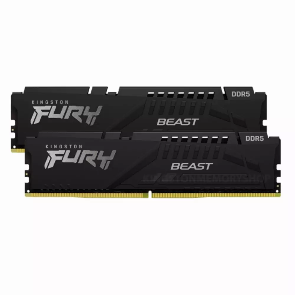 Памет Kingston FURY Beast Black 16GB (2x8GB) DDR5 5200MHz CL40 - KF552C40BBK2-16