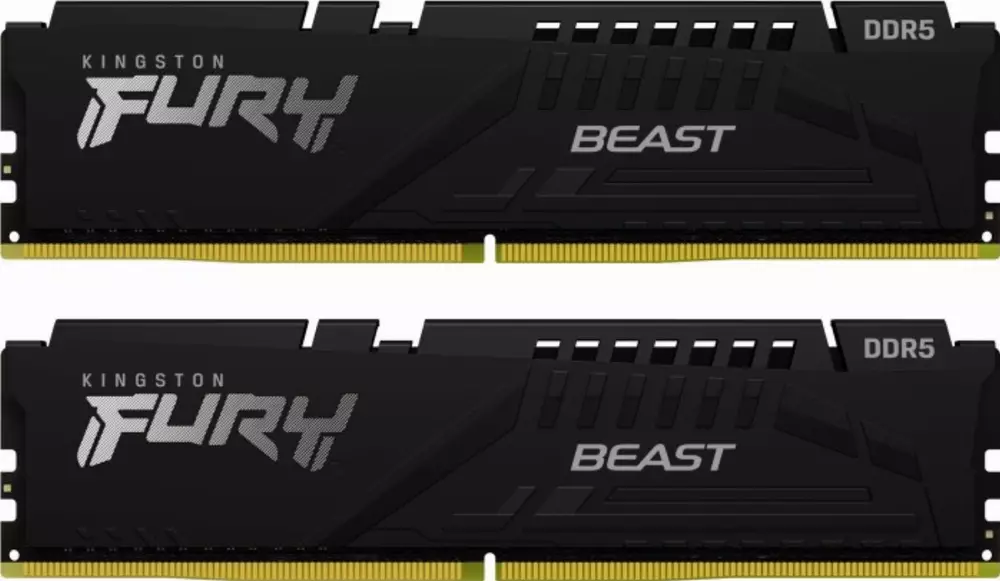 Памет Kingston FURY Beast Black 16GB (2x8GB) DDR5 5600MHz CL40 - KF556C40BBK2-16