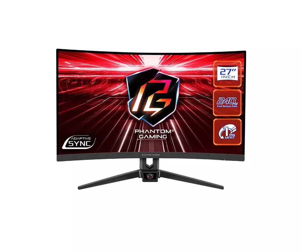 Монитор Asrock PG27F15RS1A Phantom Gaming 27", VA Curved, FHD 1920x1080, 240Hz, 1ms, HDR, Adaptive Sync