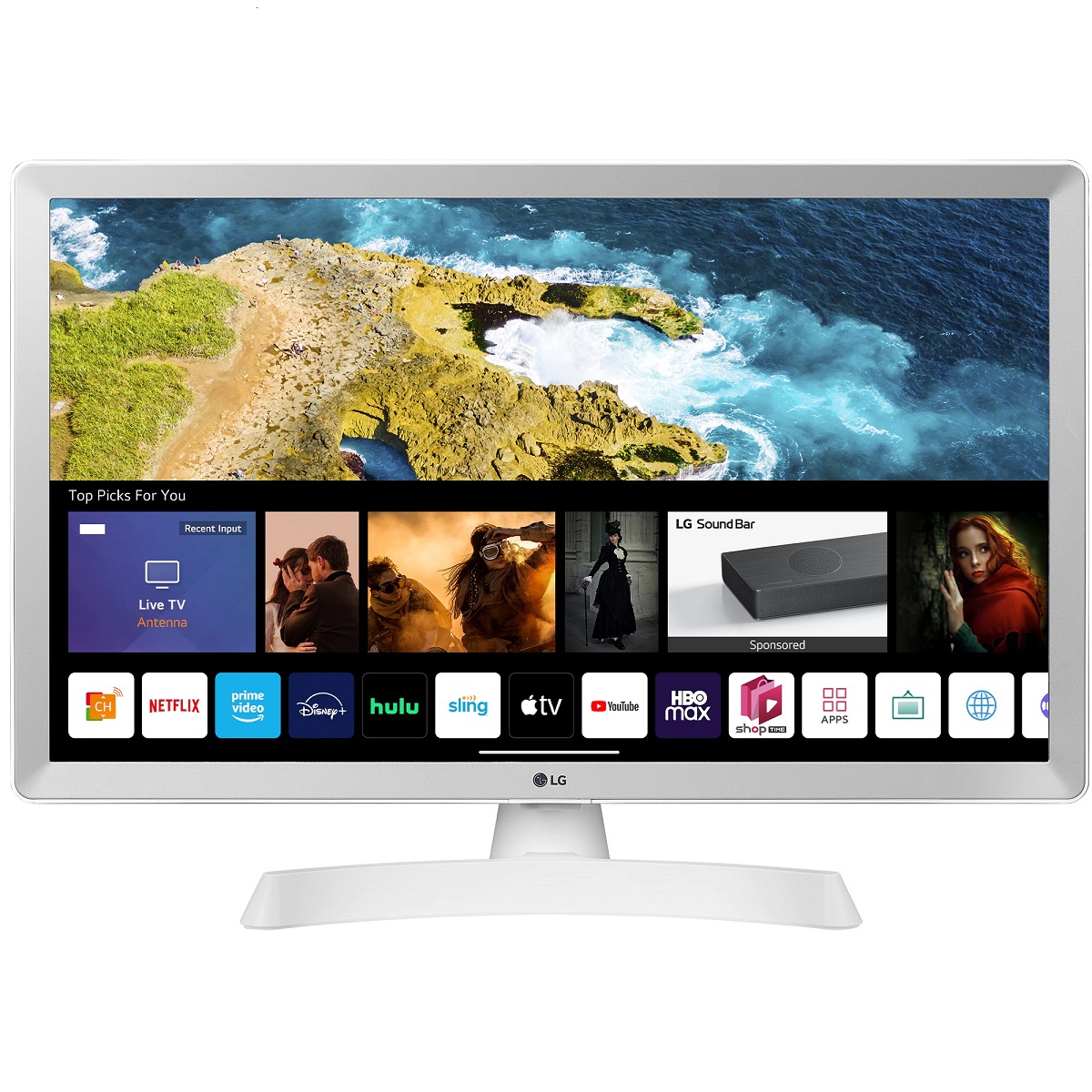 Монитор TV LG 24TQ510S-WZ, 23.6", LCD, HD 1366x768, 14ms, webOS, WiFI, Bluetooth, HDMI