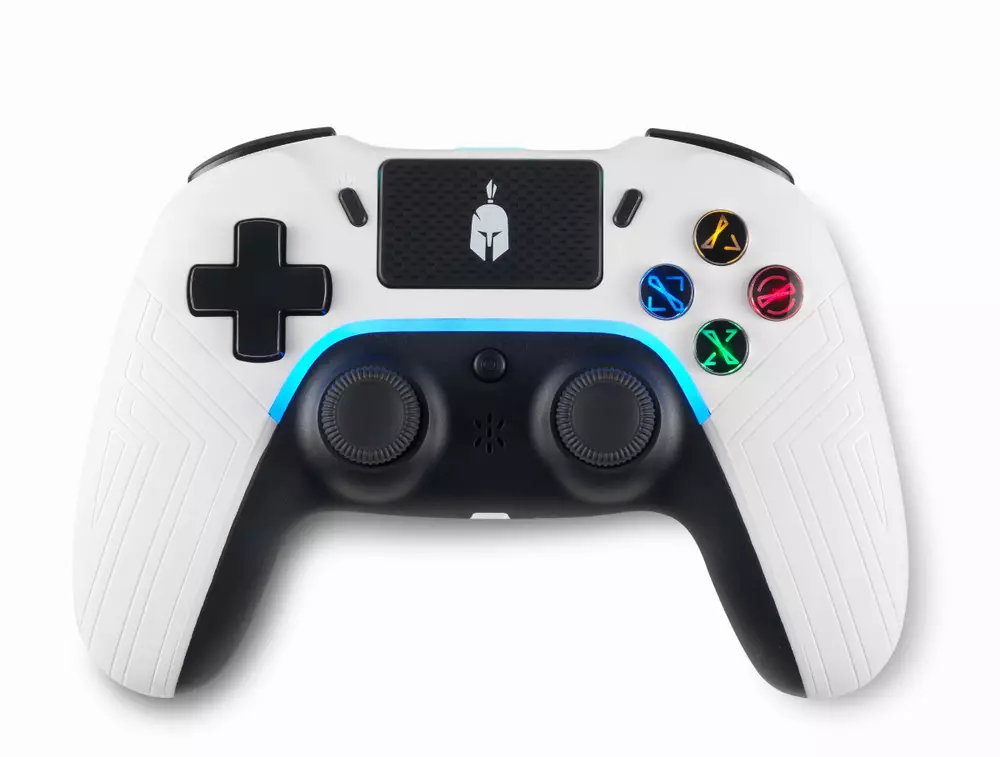 Безжичен геймпад Spartan Gear Aspis 4, за PC и PS4, Бял