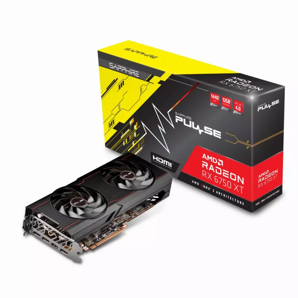 Видео карта Sapphire Pulse Radeon RX 6750 XT OC 12GB GDDR6 - 11318-03-20G