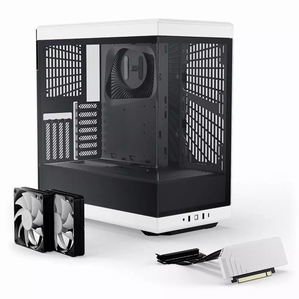 Caja HYTE Y40 Tempered Glass, Mid-Tower, Blanco y Negro