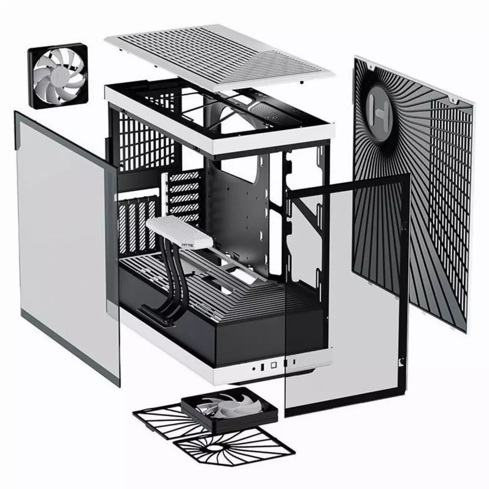 Caja HYTE Y40 Tempered Glass, Mid-Tower, Blanco y Negro