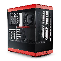Кутия HYTE Y40 Tempered Glass, Mid-Tower, Червено и Черно