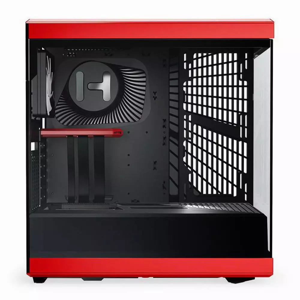 Кутия HYTE Y40 Tempered Glass, Mid-Tower, Червено и Черно