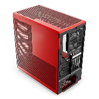 Кутия HYTE Y40 Tempered Glass, Mid-Tower, Червено и Черно