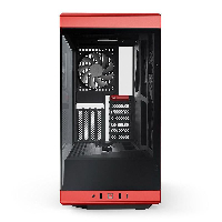 Кутия HYTE Y40 Tempered Glass, Mid-Tower, Червено и Черно