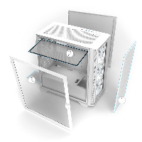 Кутия Montech AIR 100 ARGB, TG, Micro-ATX Бяла