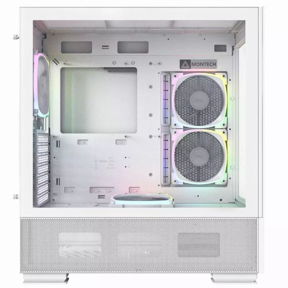 Кутия Montech SKY TWO ARGB, TG, Mid-Tower Бяла