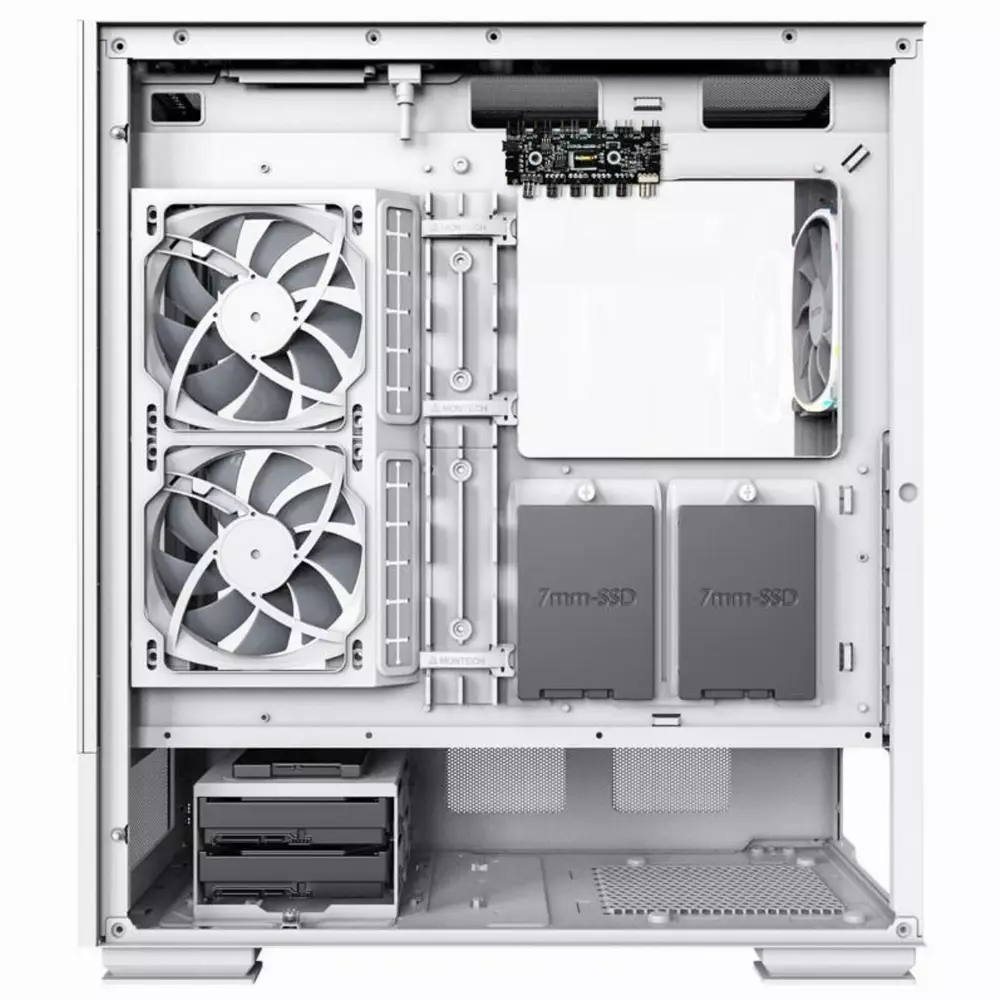 Кутия Montech SKY TWO ARGB, TG, Mid-Tower Бяла