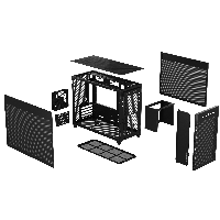 Кутия ASUS PRIME AP201 Mesh, MicroATX, Черно