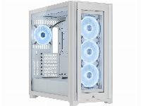 Кутия Corsair iCUE 5000X RGB QL Edition Mid Tower Tempered Glass White - CC-9011233-WW