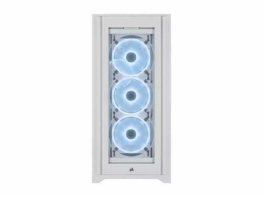 Кутия Corsair iCUE 5000X RGB QL Edition Mid Tower Tempered Glass White - CC-9011233-WW